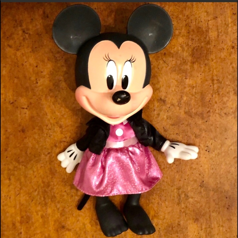VINTAGE TALKING MINNIE MOUSE DOLL WALT DISNEY ANTIQUE SAYS CUTE PHRASES 12” - Picture 2 of 13